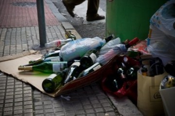 Botellas tras la Navidad Botellas tras la Navidad
