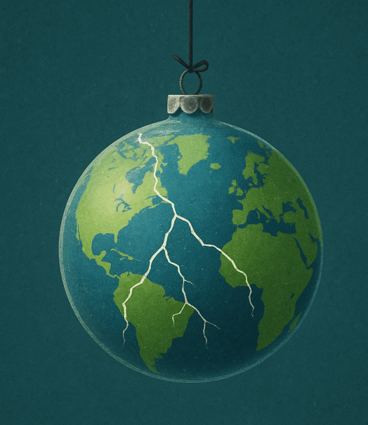 Planeta de cristal frágil y con grietas